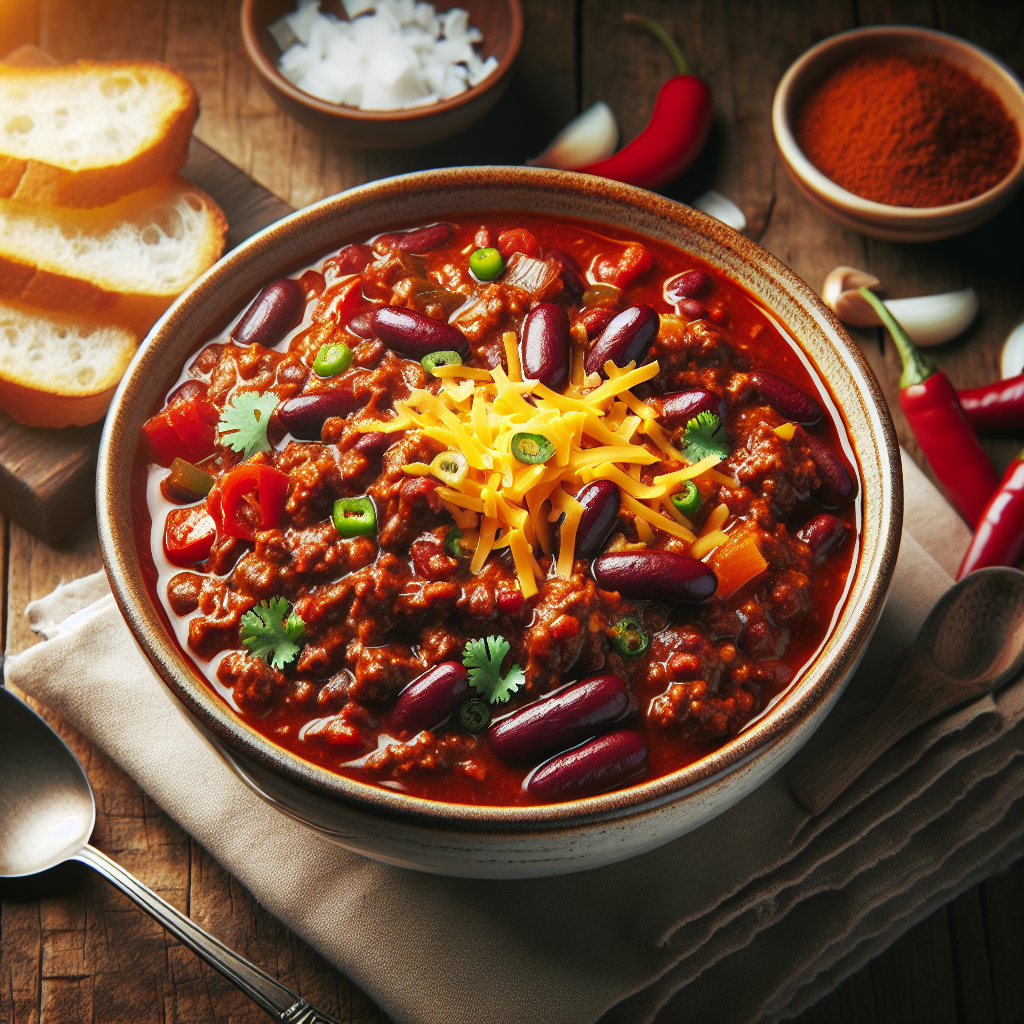 Fiesta Meksykańska: Przepis na Pikantne Chili con Carne z Mielonym Mięsem i Fasolą