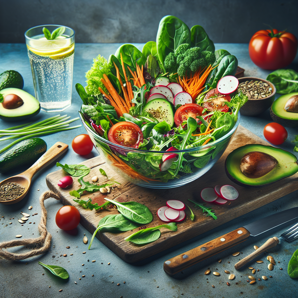 Zielone źródło energii: Sałatka Detox z warzywami i superfoods